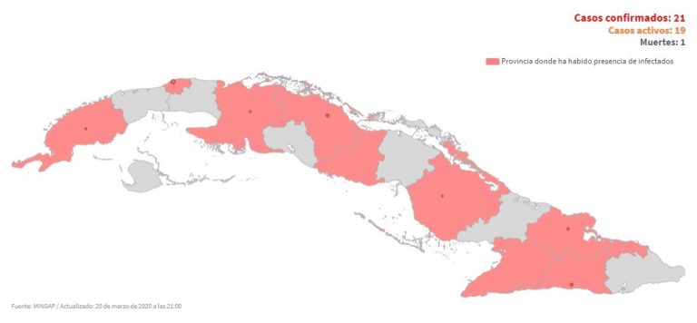 Verbreitung des Corona-Virus in Kuba